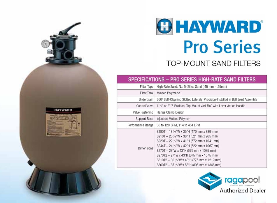 Jual Sand Filter Hayward Pro Series Top Mount Original 2-min