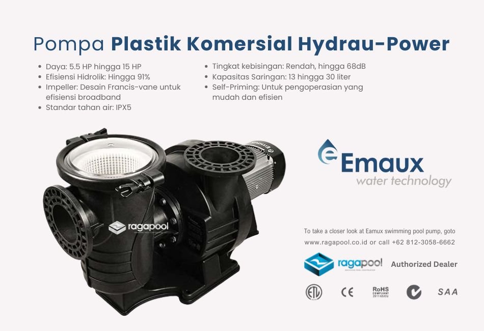 Pompa Plastik Komersial Hydrau-Power